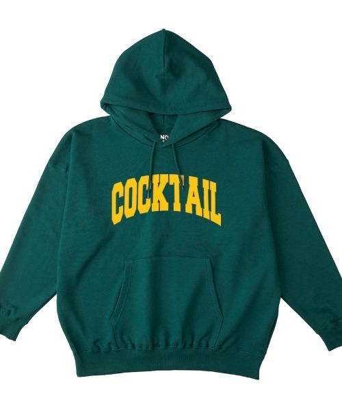 NOBOUND(ノーバウンド)の「NOBOUND(ノーバウンド) プルパーカー メンズ スウェット ビッグシルエット COCKTAIL カクテル リカー お酒 ロゴ プリント プルオーバーパーカー フーディー スエット トップス レディース ユニセックス(パーカー・メンズ・ブラック/ダークブルー/ダークグリーン/ホワイト・L/XL/M)」の3枚目の写真
