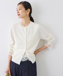 【J'aDoRe・一部店舗限定サイズ】レイヤードライクレースニットプルオーバー/イージーケア