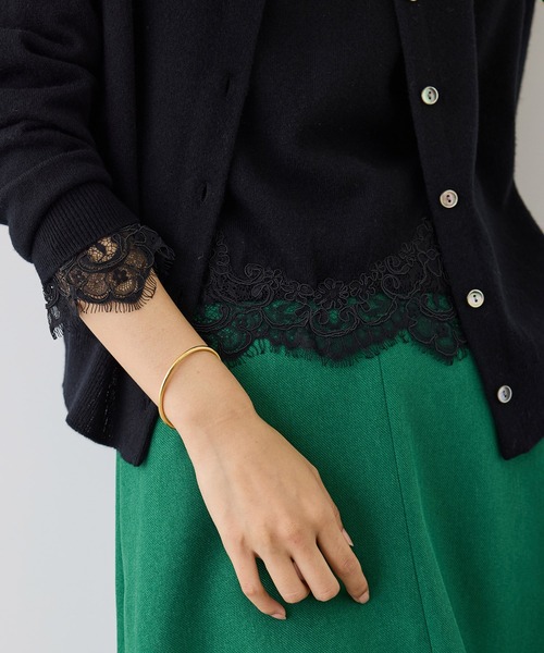 ROPE'(ロペ)の「【J'aDoRe・一部店舗限定サイズ】レイヤードライクレースニットプルオーバー/イージーケア(ニット/セーター・レディース・チャコールグレー/ブラック/オフホワイト・38)」の5枚目の写真