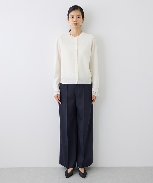 ROPE'(ロペ)の「【J'aDoRe・一部店舗限定サイズ】レイヤードライクレースニットプルオーバー/イージーケア(ニット/セーター・レディース・チャコールグレー/ブラック/オフホワイト・38)」の11枚目の写真