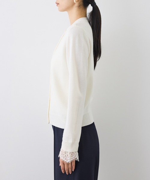ROPE'(ロペ)の「【J'aDoRe・一部店舗限定サイズ】レイヤードライクレースニットプルオーバー/イージーケア(ニット/セーター・レディース・チャコールグレー/ブラック/オフホワイト・38)」の13枚目の写真