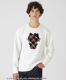 BLACK LABEL CRESTBRIDGE（ブラックレーベル・クレストブリッジ）の「【一部店舗限定】【ハローキティコラボ】クレストブリッジチェックシルエットキティスウェットシャツ（スウェット）」