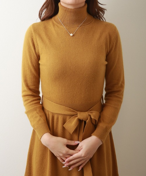 JOCOSA(ジョコサ)の「ウールニット タートルネックフレアワンピース(ワンピース・レディース・ブラウン/ブラック/マスタード・FREE)」の14枚目の写真