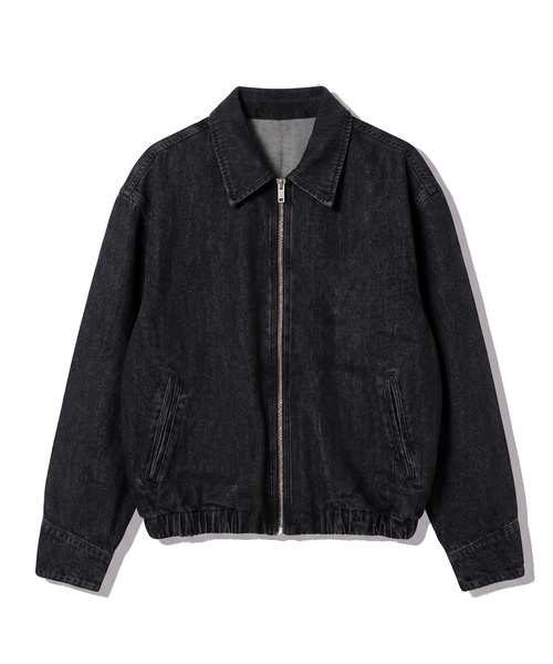UNDEROFF(アンダーオフ)の「クロップドフィット ウォッシュドデニム ブルゾン ブラック(ブルゾン・メンズ・ブラック・MEDIUM/LARGE/X-LARGE)」の1枚目の写真