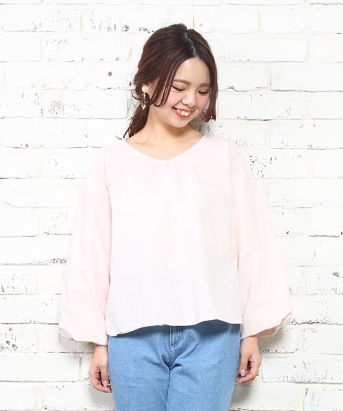 Kastane（カスタネ）の「ボリューム袖トップス（Tシャツ/カットソー・レディース・ピンク/その他11/オフホワイト/ネイビー・FREE）」の3枚目の写真