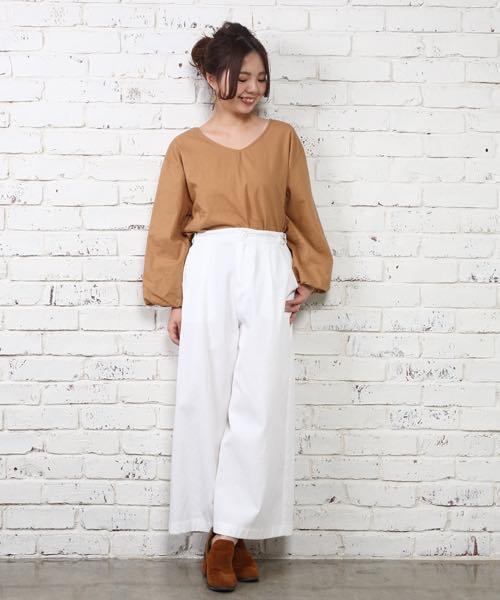 Kastane（カスタネ）の「ボリューム袖トップス（Tシャツ/カットソー・レディース・ピンク/その他11/オフホワイト/ネイビー・FREE）」の14枚目の写真