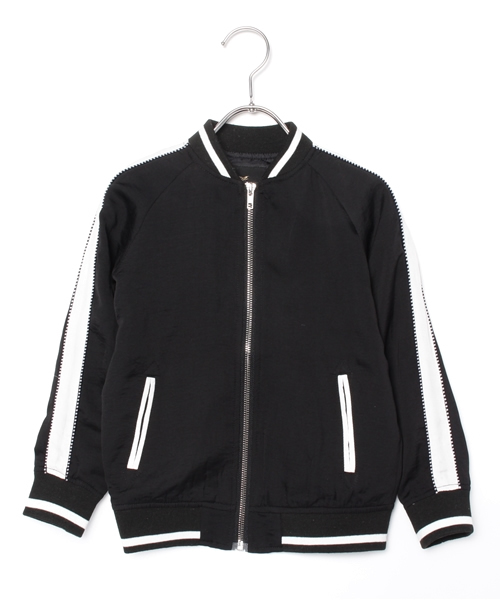 VENCEEXCHANGE(ヴァンスエクスチェンジ)の「kids 袖切替サテンスカジャン (スカジャン・キッズ・ブラック/ライトピンク・120cm/130cm/140cm/150cm)」の9枚目の写真