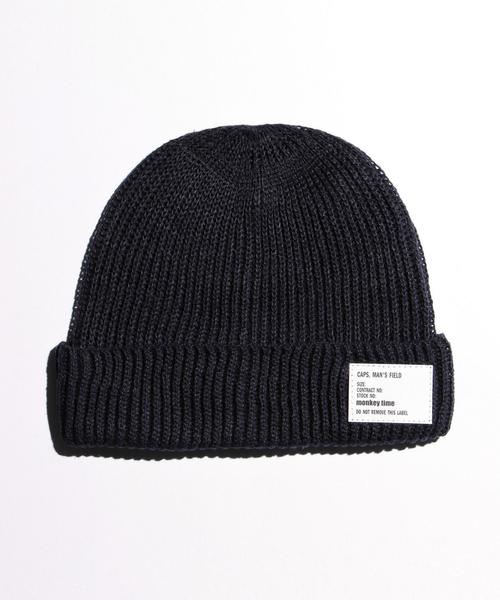 MONKEY TIME（モンキータイム）の「＜monkey time＞ ∴ アゼ ビーニー◆（ニットキャップ/ビーニー・メンズ・オフホワイト/ブラック/グレー/ダークグレー/ベージュ/ネイビー・フリー）」の6枚目の写真