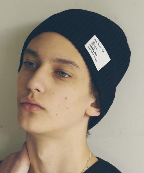 MONKEY TIME（モンキータイム）の「＜monkey time＞ ∴ アゼ ビーニー◆（ニットキャップ/ビーニー・メンズ・オフホワイト/ブラック/グレー/ダークグレー/ベージュ/ネイビー・フリー）」の3枚目の写真
