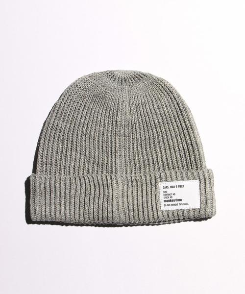 MONKEY TIME（モンキータイム）の「＜monkey time＞ ∴ アゼ ビーニー◆（ニットキャップ/ビーニー・メンズ・オフホワイト/ブラック/グレー/ダークグレー/ベージュ/ネイビー・フリー）」の11枚目の写真