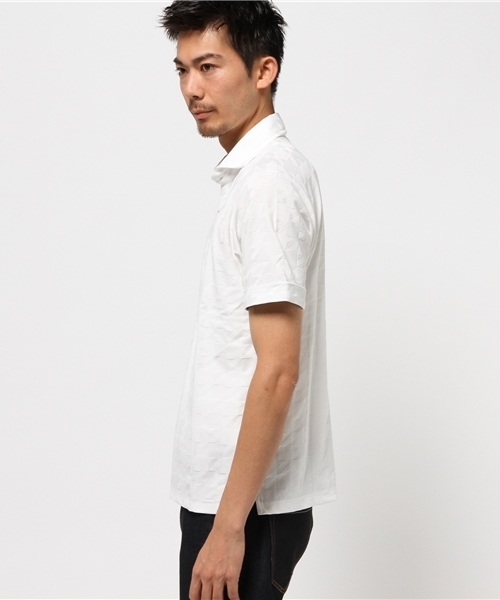 ESSENTIAL GARMENT MEN'S BIGI（エッセンシャルガーメントメンズビギ）の「ポロシャツ（リンクス チドリ柄）/JAPAN MADE(日本製)（ポロシャツ・メンズ・ホワイト/ネイビー/カーキ/グレー・L/S/M）」の5枚目の写真