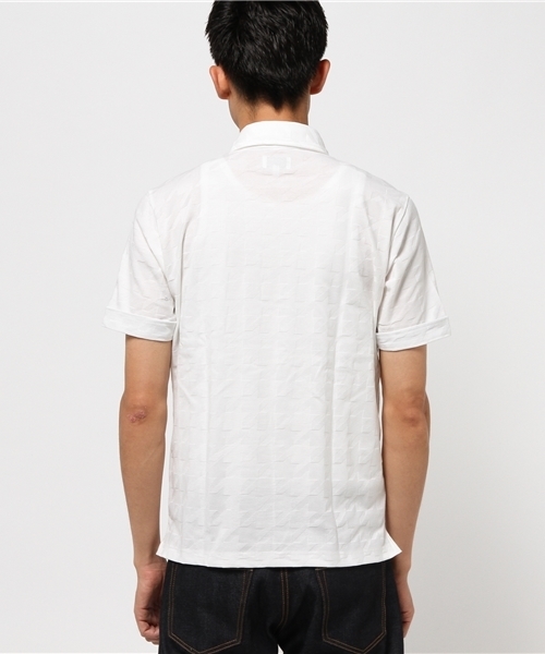 ESSENTIAL GARMENT MEN'S BIGI（エッセンシャルガーメントメンズビギ）の「ポロシャツ（リンクス チドリ柄）/JAPAN MADE(日本製)（ポロシャツ・メンズ・ホワイト/ネイビー/カーキ/グレー・L/S/M）」の6枚目の写真