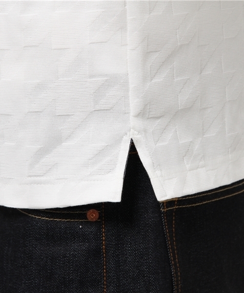 ESSENTIAL GARMENT MEN'S BIGI（エッセンシャルガーメントメンズビギ）の「ポロシャツ（リンクス チドリ柄）/JAPAN MADE(日本製)（ポロシャツ・メンズ・ホワイト/ネイビー/カーキ/グレー・L/S/M）」の9枚目の写真