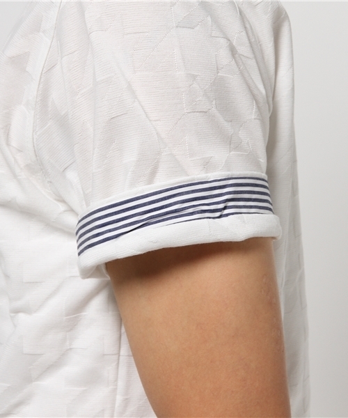 ESSENTIAL GARMENT MEN'S BIGI（エッセンシャルガーメントメンズビギ）の「ポロシャツ（リンクス チドリ柄）/JAPAN MADE(日本製)（ポロシャツ・メンズ・ホワイト/ネイビー/カーキ/グレー・L/S/M）」の10枚目の写真