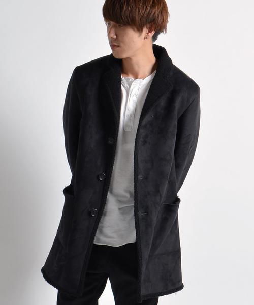 SHIPS JET BLUE（シップスジェットブルー）の「SHIPS JET BLUE: フェイクムートンコート■（ムートンコート・メンズ・カーキ/ブラック・MEDIUM/SMALL/LARGE）」の22枚目の写真