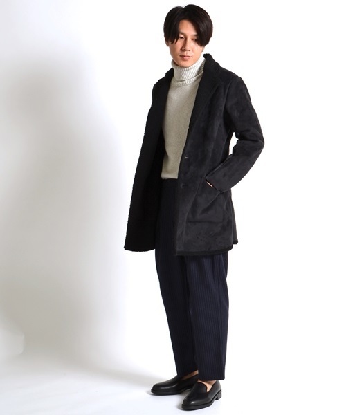 SHIPS JET BLUE（シップスジェットブルー）の「SHIPS JET BLUE: フェイクムートンコート■（ムートンコート・メンズ・カーキ/ブラック・MEDIUM/SMALL/LARGE）」の20枚目の写真