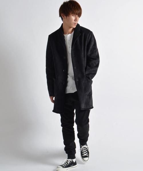 SHIPS JET BLUE（シップスジェットブルー）の「SHIPS JET BLUE: フェイクムートンコート■（ムートンコート・メンズ・カーキ/ブラック・MEDIUM/SMALL/LARGE）」の19枚目の写真