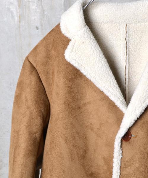 SHIPS JET BLUE（シップスジェットブルー）の「SHIPS JET BLUE: フェイクムートンコート■（ムートンコート・メンズ・カーキ/ブラック・MEDIUM/SMALL/LARGE）」の13枚目の写真