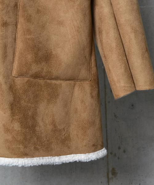 SHIPS JET BLUE（シップスジェットブルー）の「SHIPS JET BLUE: フェイクムートンコート■（ムートンコート・メンズ・カーキ/ブラック・MEDIUM/SMALL/LARGE）」の16枚目の写真