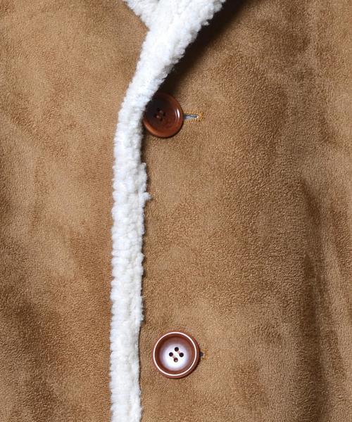 SHIPS JET BLUE（シップスジェットブルー）の「SHIPS JET BLUE: フェイクムートンコート■（ムートンコート・メンズ・カーキ/ブラック・MEDIUM/SMALL/LARGE）」の17枚目の写真