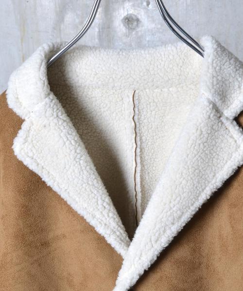 SHIPS JET BLUE（シップスジェットブルー）の「SHIPS JET BLUE: フェイクムートンコート■（ムートンコート・メンズ・カーキ/ブラック・MEDIUM/SMALL/LARGE）」の18枚目の写真