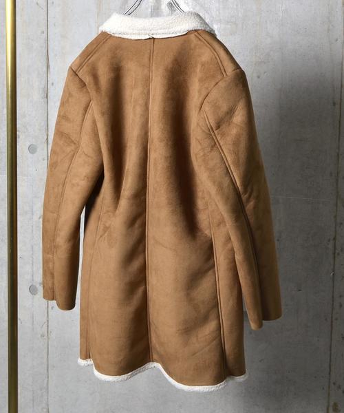 SHIPS JET BLUE（シップスジェットブルー）の「SHIPS JET BLUE: フェイクムートンコート■（ムートンコート・メンズ・カーキ/ブラック・MEDIUM/SMALL/LARGE）」の9枚目の写真