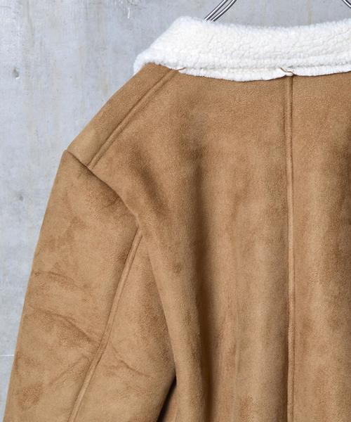 SHIPS JET BLUE（シップスジェットブルー）の「SHIPS JET BLUE: フェイクムートンコート■（ムートンコート・メンズ・カーキ/ブラック・MEDIUM/SMALL/LARGE）」の10枚目の写真