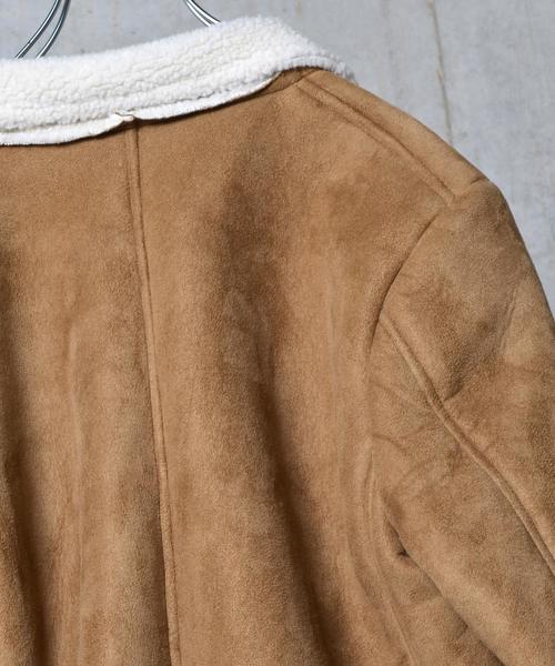 SHIPS JET BLUE（シップスジェットブルー）の「SHIPS JET BLUE: フェイクムートンコート■（ムートンコート・メンズ・カーキ/ブラック・MEDIUM/SMALL/LARGE）」の6枚目の写真