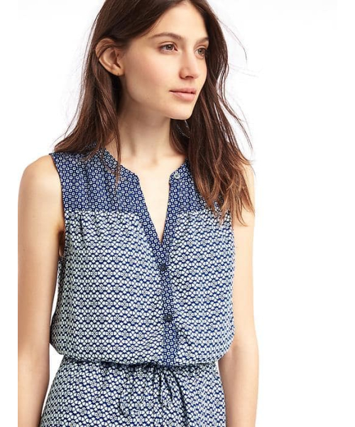 GAP(ギャップ)の「Gap クローバー ノースリーブシャツドレス(ワンピース・レディース・ネイビー・S/L/M/XXS/XS)」の4枚目の写真