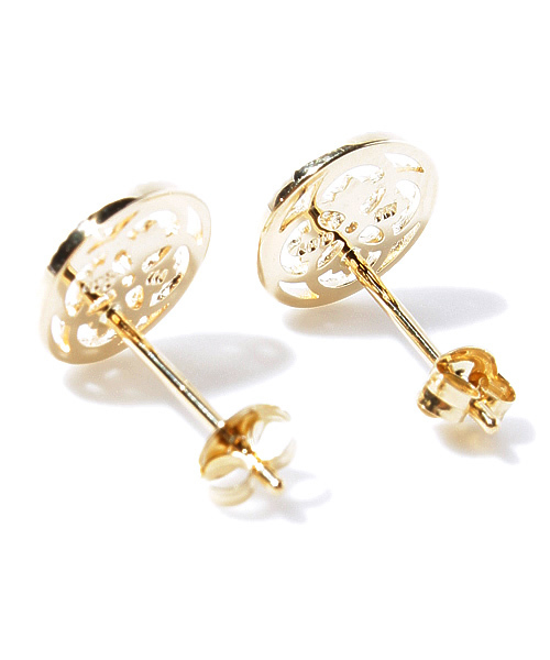 アガット透かしピアス アガット agete K10 ピアス 透かし ゴールド