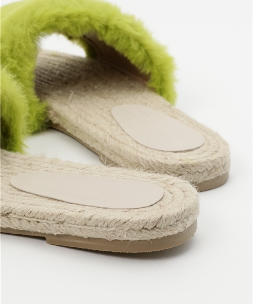 WEGO（ウィゴー）の「DISPARK/カラーファーエスパドリーユ（サンダル・レディース・ピンク/イエロー・MEDIUM/LARGE）」の6枚目の写真