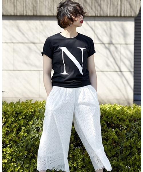 TRUNO by NOISE MAKER(トルノバイノイズメーカー)の「【新色追加】プリントTシャツ/typography(Tシャツ/カットソー・レディース・ホワイト/ブラック/ピンク/ラベンダー/レッド・36/38)」の12枚目の写真