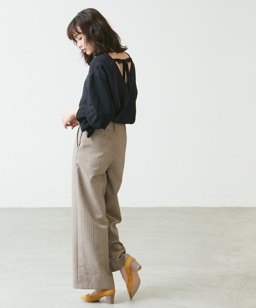 Abahouse Devinette（ドゥヴィネット）の「ヴィスコースツイルブラウス【GINGER 2017年11月号 P.29掲載】（シャツ/ブラウス・レディース・ネイビー/ホワイト/カーキ・FREE）」の12枚目の写真