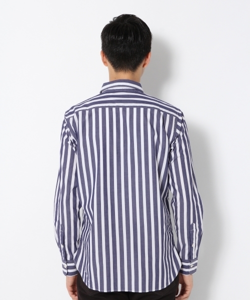 GLOBAL WORK(グローバルワーク)の「ストレッチブロードガラ長袖/764165(シャツ/ブラウス・メンズ・ワインレッド/ライトブルー・X-LARGE/SMALL/MEDIUM/LARGE)」の4枚目の写真