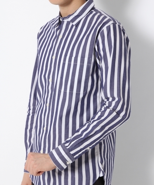 GLOBAL WORK(グローバルワーク)の「ストレッチブロードガラ長袖/764165(シャツ/ブラウス・メンズ・ワインレッド/ライトブルー・X-LARGE/SMALL/MEDIUM/LARGE)」の6枚目の写真