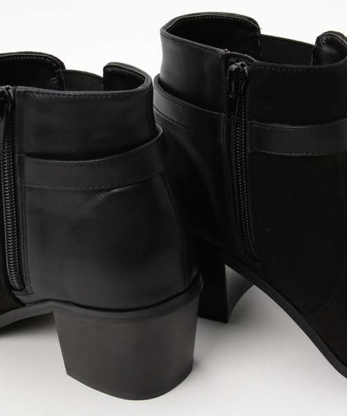 IMAGE COLLECTION（イマージュコレクション）の「サイドバックルショートブーツ（ブーツ・レディース・ブラック/ブラック系その他・LL/M/S/L）」の3枚目の写真