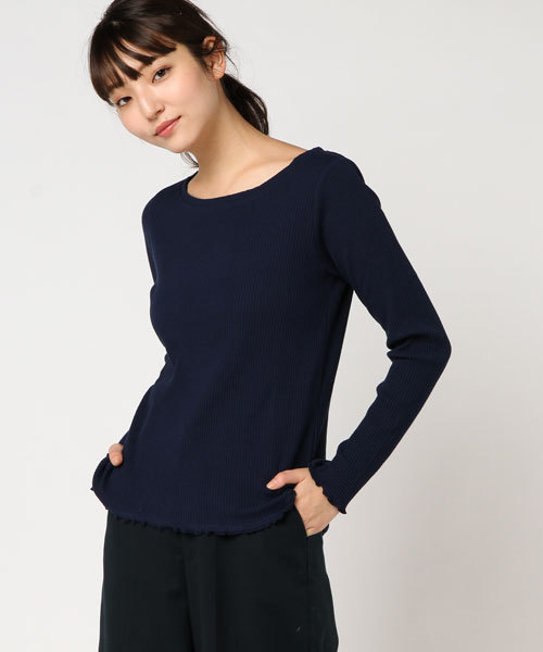 Lugnoncure（ルノンキュール）の「テレコメローインナーＰＯ（Tシャツ/カットソー・レディース・レッド/ブルー/ホワイト/オフホワイト/ブラック/グレー・MEDIUM）」の6枚目の写真