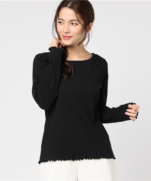 Lugnoncure（ルノンキュール）の「テレコメローインナーＰＯ（Tシャツ/カットソー・レディース・レッド/ブルー/ホワイト/オフホワイト/ブラック/グレー・MEDIUM）」の4枚目の写真