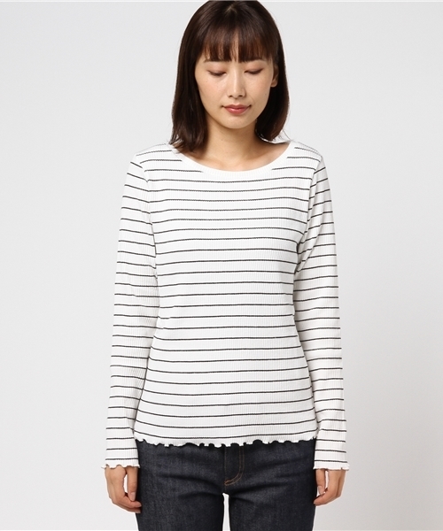 Lugnoncure（ルノンキュール）の「テレコメローインナーＰＯ（Tシャツ/カットソー・レディース・レッド/ブルー/ホワイト/オフホワイト/ブラック/グレー・MEDIUM）」の14枚目の写真