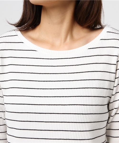 Lugnoncure（ルノンキュール）の「テレコメローインナーＰＯ（Tシャツ/カットソー・レディース・レッド/ブルー/ホワイト/オフホワイト/ブラック/グレー・MEDIUM）」の12枚目の写真