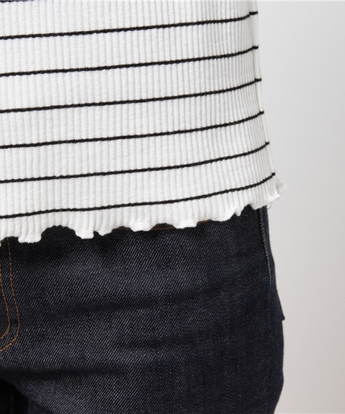 Lugnoncure（ルノンキュール）の「テレコメローインナーＰＯ（Tシャツ/カットソー・レディース・レッド/ブルー/ホワイト/オフホワイト/ブラック/グレー・MEDIUM）」の11枚目の写真