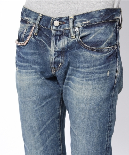 HYSTERIC GLAMOUR（ヒステリックグラマー）の「SP加工デニムストレートPT（デニムパンツ・メンズ・インディゴブルー・28inch/30inch/32inch/34inch）」の4枚目の写真