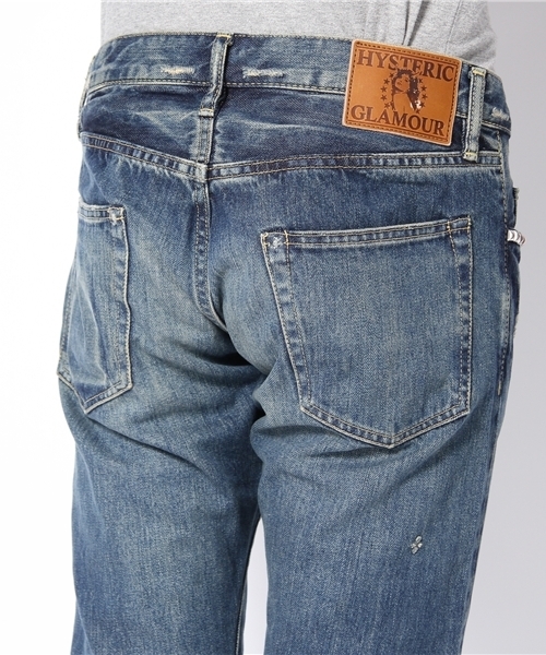 HYSTERIC GLAMOUR（ヒステリックグラマー）の「SP加工デニムストレートPT（デニムパンツ・メンズ・インディゴブルー・28inch/30inch/32inch/34inch）」の5枚目の写真