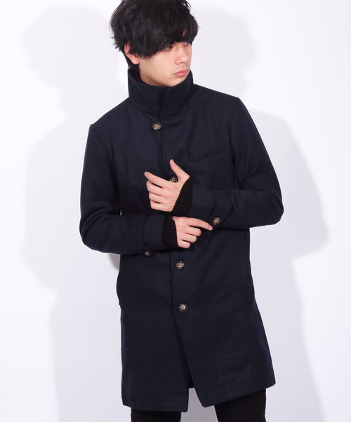 ８(eight)（エイト）の「イタリアンコート チェスター ロング ジャケット（チェスターコート・メンズ・チャコールグレー/ブラック/グレー/キャメル/ネイビー・MEDIUM/LARGE/X-LARGE）」の5枚目の写真