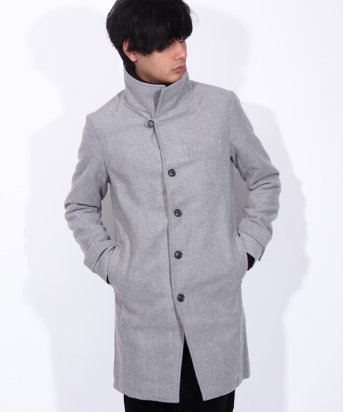 ８(eight)（エイト）の「イタリアンコート チェスター ロング ジャケット（チェスターコート・メンズ・チャコールグレー/ブラック/グレー/キャメル/ネイビー・MEDIUM/LARGE/X-LARGE）」の4枚目の写真