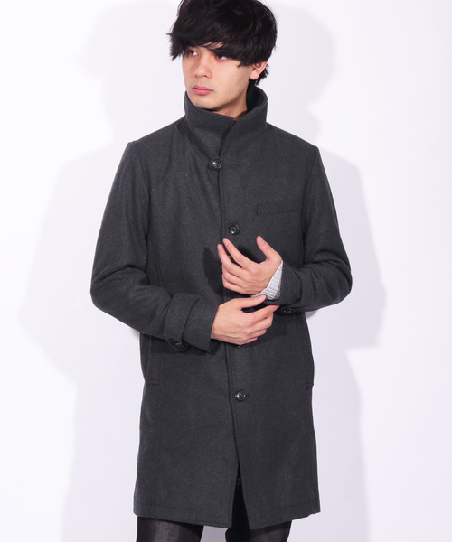 ８(eight)（エイト）の「イタリアンコート チェスター ロング ジャケット（チェスターコート・メンズ・チャコールグレー/ブラック/グレー/キャメル/ネイビー・MEDIUM/LARGE/X-LARGE）」の3枚目の写真