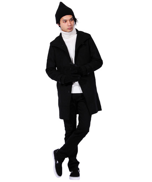 ８(eight)（エイト）の「イタリアンコート チェスター ロング ジャケット（チェスターコート・メンズ・チャコールグレー/ブラック/グレー/キャメル/ネイビー・MEDIUM/LARGE/X-LARGE）」の6枚目の写真