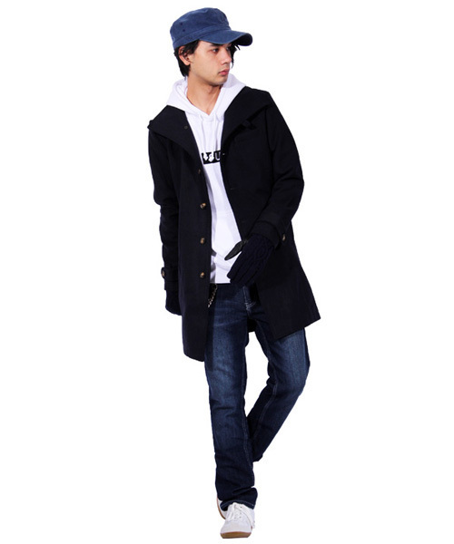 ８(eight)（エイト）の「イタリアンコート チェスター ロング ジャケット（チェスターコート・メンズ・チャコールグレー/ブラック/グレー/キャメル/ネイビー・MEDIUM/LARGE/X-LARGE）」の9枚目の写真