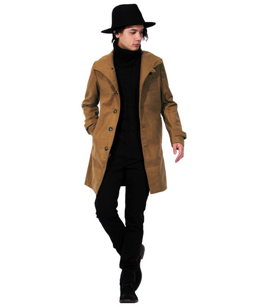 ８(eight)（エイト）の「イタリアンコート チェスター ロング ジャケット（チェスターコート・メンズ・チャコールグレー/ブラック/グレー/キャメル/ネイビー・MEDIUM/LARGE/X-LARGE）」の10枚目の写真