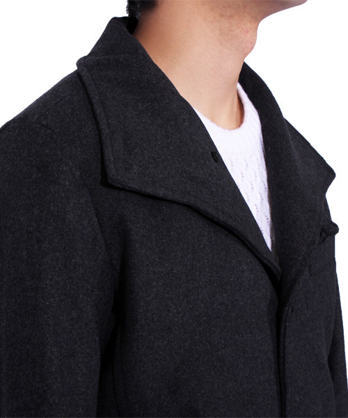 ８(eight)（エイト）の「イタリアンコート チェスター ロング ジャケット（チェスターコート・メンズ・チャコールグレー/ブラック/グレー/キャメル/ネイビー・MEDIUM/LARGE/X-LARGE）」の14枚目の写真